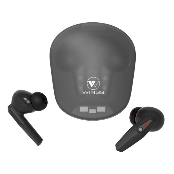 Wings Phantom 105 Wireless in Ear Earbuds with Mic, RGB LED Gaming Earbuds Design. 60 Hours Mega Playtime, 13 mm HD BASS Drivers, ENC Clarity, 5.1 Bluetooth, IPX 5 Resistance Gaming Earbuds (Black) - Image 4