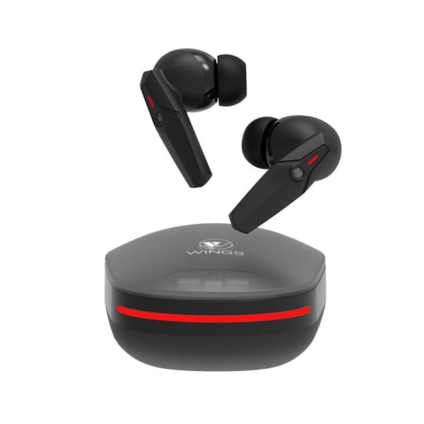 Wings Phantom 105 Wireless in Ear Earbuds with Mic, RGB LED Gaming Earbuds Design. 60 Hours Mega Playtime, 13 mm HD BASS Drivers, ENC Clarity, 5.1 Bluetooth, IPX 5 Resistance Gaming Earbuds (Black) - Image 3
