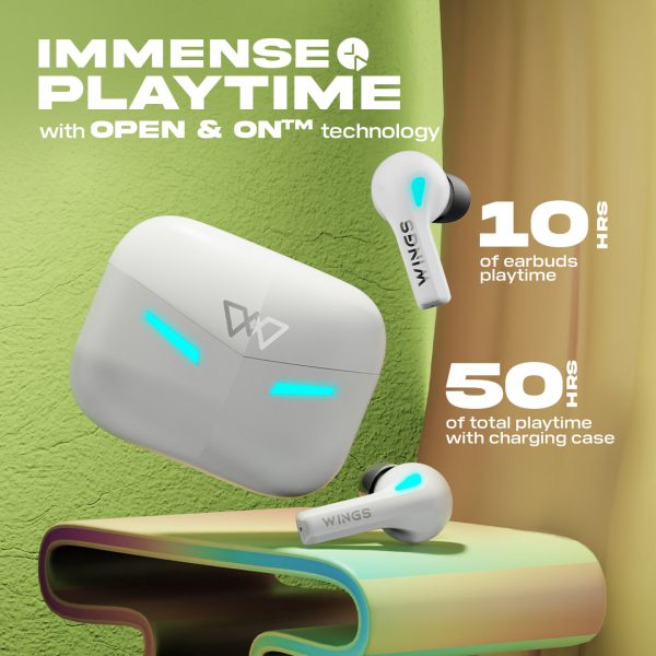 Wings Phantom 420 | 430 | 440 EARBUDS Best Low Latency Wireless Earbuds, 50 Hours Playtime Gaming Airbuds Sync App Support, Mic Touch Controls,Gaming Case & LED Lights - Image 7