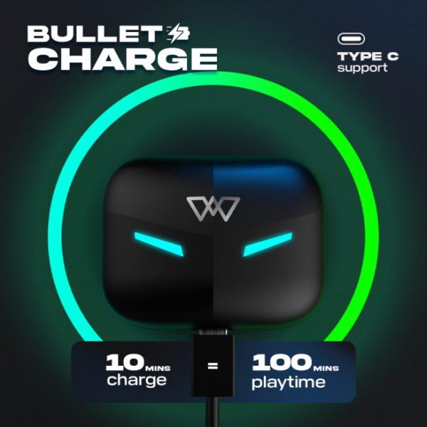 Wings Phantom 420 | 430 | 440 EARBUDS Best Low Latency Wireless Earbuds, 50 Hours Playtime Gaming Airbuds Sync App Support, Mic Touch Controls,Gaming Case & LED Lights - Image 8