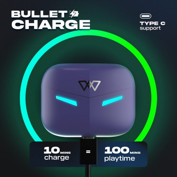 Wings Phantom 420 | 430 | 440 EARBUDS Best Low Latency Wireless Earbuds, 50 Hours Playtime Gaming Airbuds Sync App Support, Mic Touch Controls,Gaming Case & LED Lights - Image 9