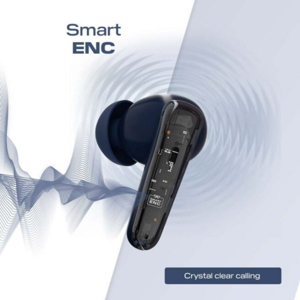 Wings Flobuds 200 Made in India Wireless Earbuds Transparent Case, 13mm Drivers, Smart ENC, 50 Hrs Total Playtime, Gaming Mode 40 ms Low Latency, Voice Assistant Support. - Image 8