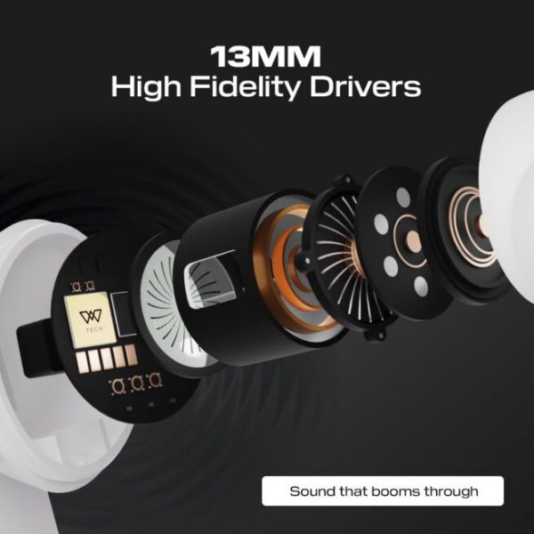 Wings Flobuds 200 Made in India Wireless Earbuds Transparent Case, 13mm Drivers, Smart ENC, 50 Hrs Total Playtime, Gaming Mode 40 ms Low Latency, Voice Assistant Support. - Image 12
