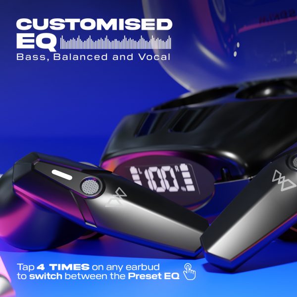 Wings Phantom 410 | 440 Digital Display EARBUDS Best Low Latency 40ms Wireless Earbuds, Bluetooth Headphones, Gaming Case with Digital Battery Indicator, 70 Hours Playtime, in Ear Airpods, ENC Mic, Touch Controls TWS Headset - Image 19