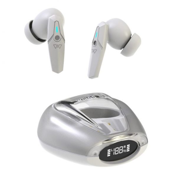 Wings Phantom 410 | 440 Digital Display EARBUDS Best Low Latency 40ms Wireless Earbuds, Bluetooth Headphones, Gaming Case with Digital Battery Indicator, 70 Hours Playtime, in Ear Airpods, ENC Mic, Touch Controls TWS Headset - Image 2