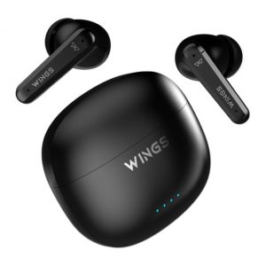 Wings Phantom 380 ANC Best Low Latency 30Hrs Earbuds, ANC Bluetooth Wireless Headphones, Ergonomic Case with LED Lights, 50 Hours Playtime, Quad ENC Mic, TWS Headset with Touch Controls.