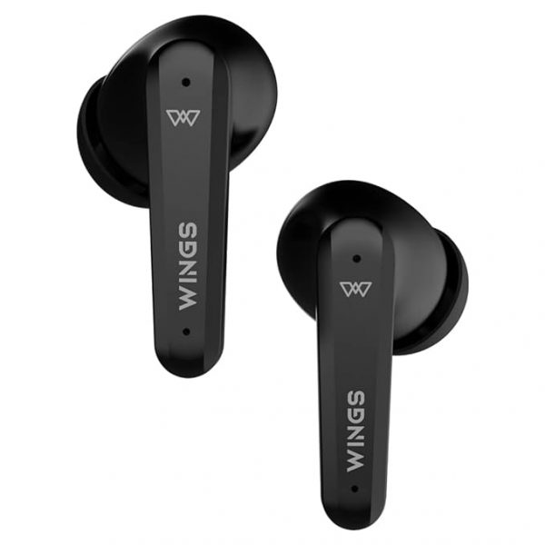 Wings Phantom 380 ANC Best Low Latency 30Hrs Earbuds, ANC Bluetooth Wireless Headphones, Ergonomic Case with LED Lights, 50 Hours Playtime, Quad ENC Mic, TWS Headset with Touch Controls. - Image 3