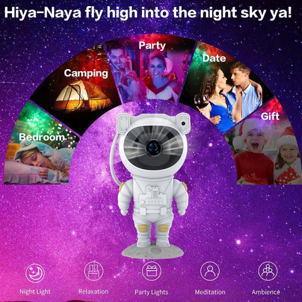 Astronaut Galaxy Light Projector, Space Buddy Projector Night Light for Bedroom Ceiling with Remote and Timer - Image 10