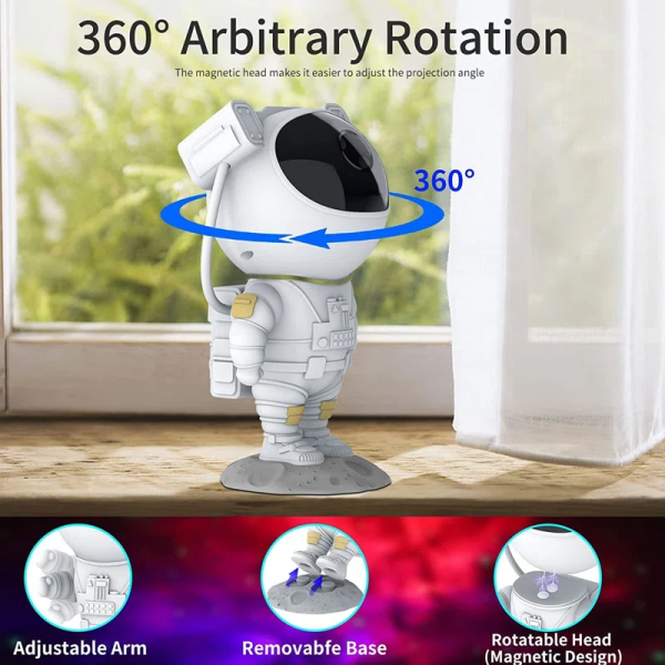 Astronaut Galaxy Light Projector, Space Buddy Projector Night Light for Bedroom Ceiling with Remote and Timer - Image 12