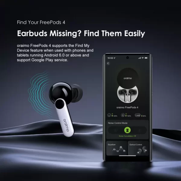 ORAIMO FreePods 4 30db ANC Earbuds with 35.5h Playtime,Quad ENC Mic,Custom EQ modes - Image 8