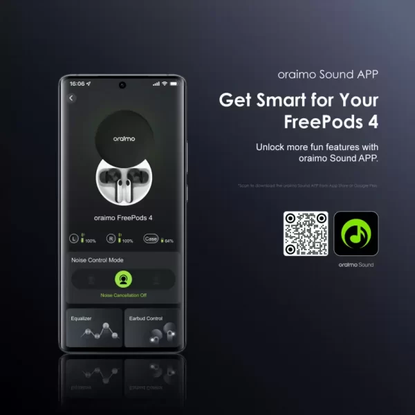 ORAIMO FreePods 4 30db ANC Earbuds with 35.5h Playtime,Quad ENC Mic,Custom EQ modes - Image 12