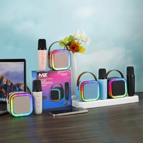 MZ S669 10W Bluetooth Speaker With Wireless Mic KARAOKE SPEAKER - Image 7