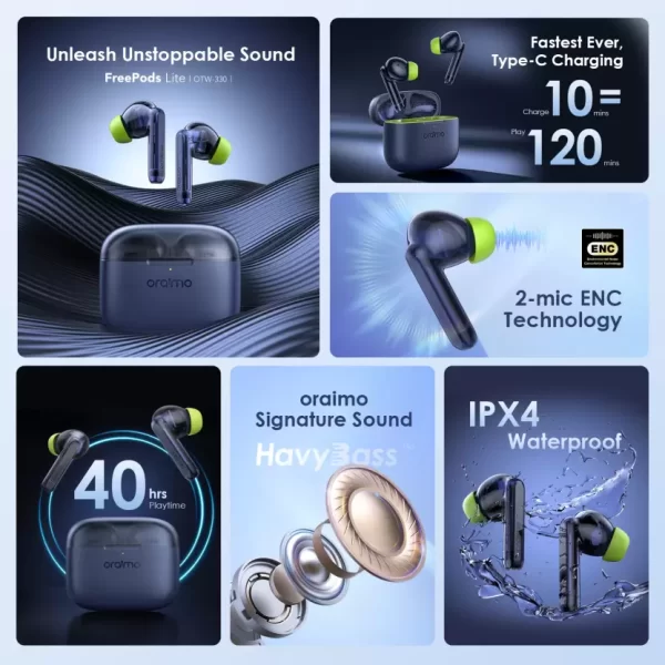ORAIMO FreePods Lite Earbuds (Phantom Black) - Image 31