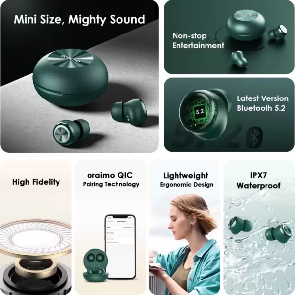 ORAIMO Airbuds 3 Earbuds ( Black ) - Image 42