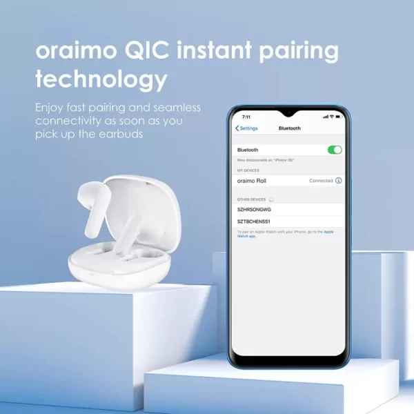 ORAIMO Roll Earbuds (White) - Image 9