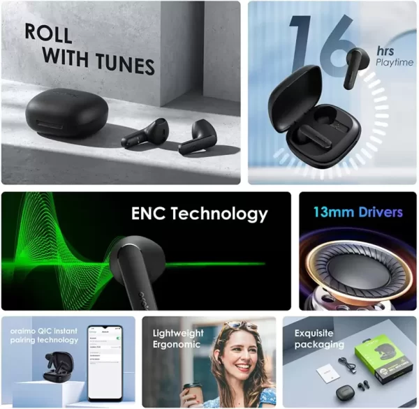ORAIMO Roll Earbuds (White) - Image 14